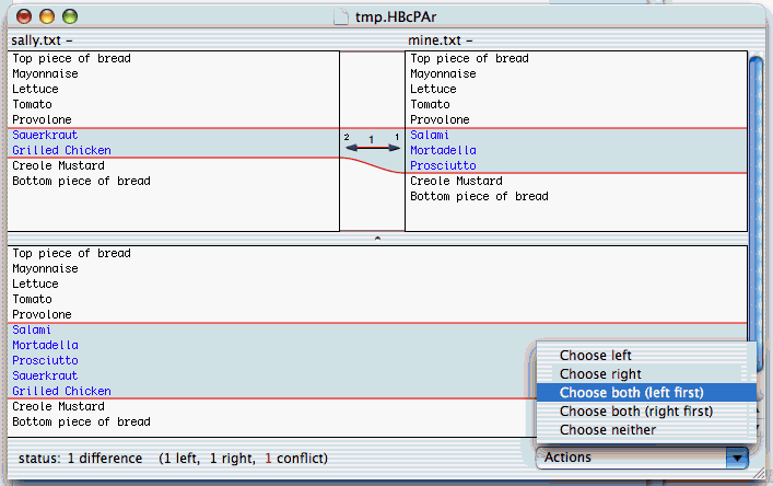 FileMerge interactive merge with conflict FileMerge interactive merge with conflict